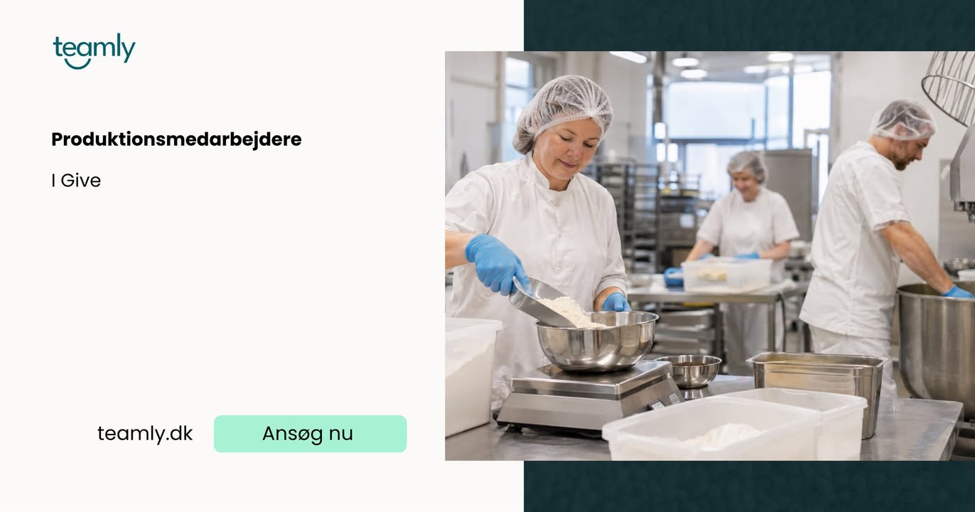 Produktionsmedarbejdere søges til daghold i Give